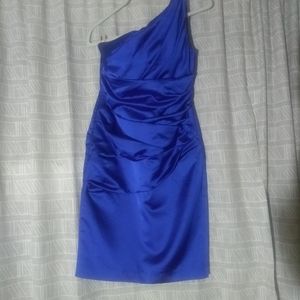 Cobalt blue one-shoulder dress size 6